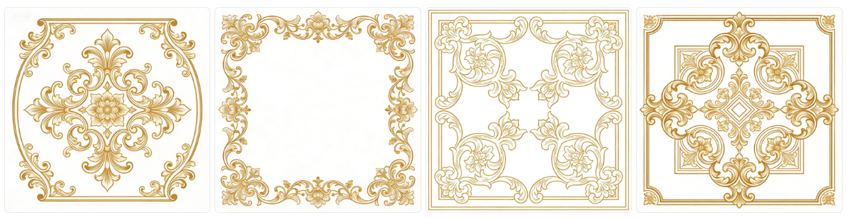 中式花纹矢量图