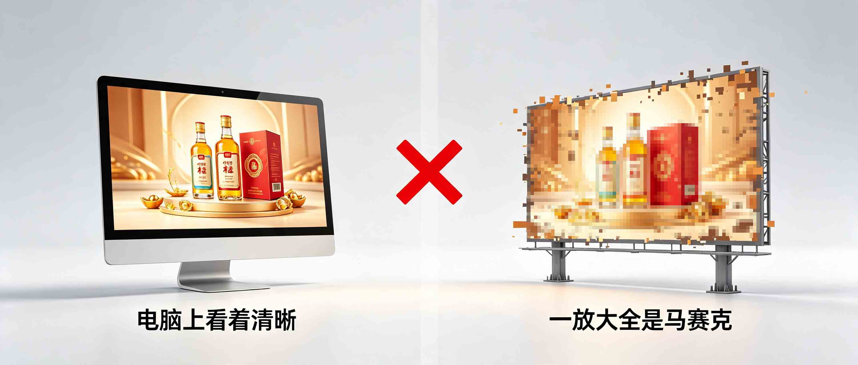 户外广告图片放大模糊怎么办？