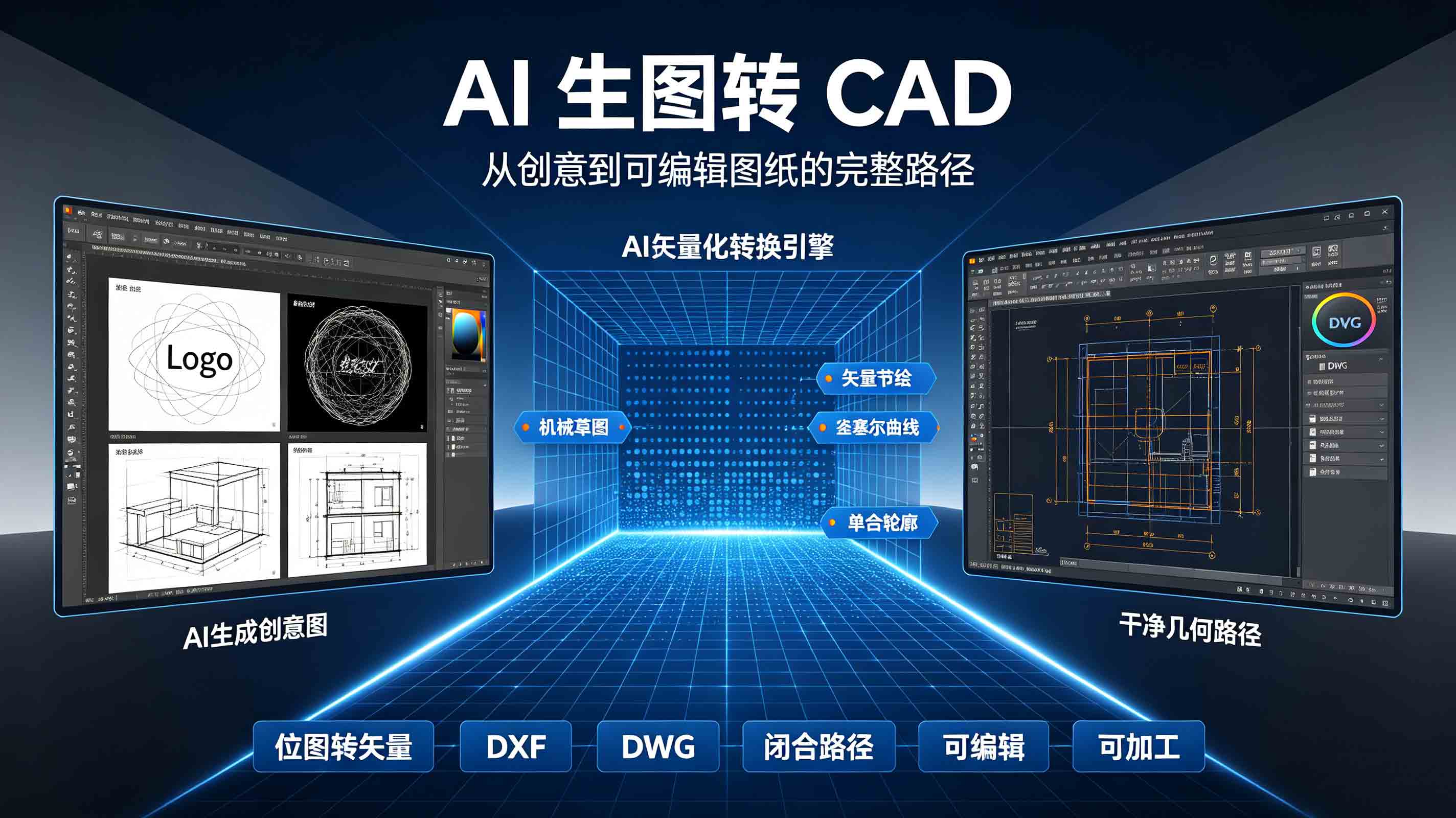 AI生图转CAD：从创意到可编辑图纸