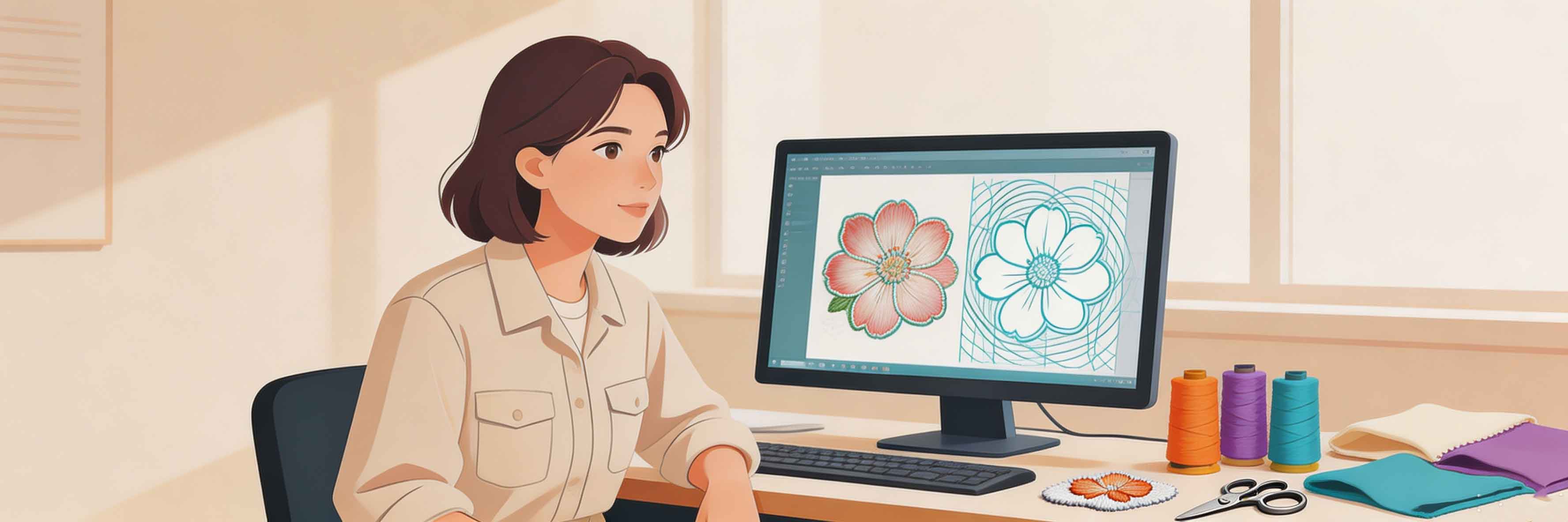 客户发来花稿是JPG，绣花厂要矢量怎么转？